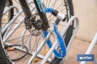 Candado de cadena de acero cementado | Cadena de Ø6 mm y longitud de 90 cm | Funda de nylon azul | Incluye 2 llaves de seguridad - Cofan