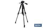 Universal telescopic tripod | 3 extensible legs | Adjustable height from 49cm to 149cm | Material: ABS + aluminium | Carrying bag included - Cofan