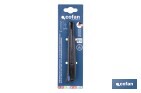 Cúter profesional de ABS | Con recubrimiento antideslizante TPR | Hoja negra ultra afilada SK2 | Bloqueo automático | Disponible en 3 medidas - Cofan