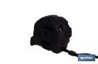 Flexómetro de hoja negra con impresión a doble cara | Carcasa de ABS | Funda antichoque | Botón de bloqueo automático | Disponible con cinta de 3, 5 y 8 metros de longitud - Cofan
