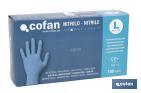 Boîte de 100 unités de gants de nitrile | Fins et élastiques | Non poudrés | Commodes et agréable au toucher - Cofan