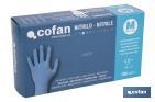Boîte de 100 unités de gants de nitrile | Fins et élastiques | Non poudrés | Commodes et agréable au toucher - Cofan