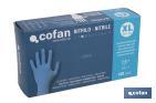 Boîte de 100 unités de gants de nitrile | Fins et élastiques | Non poudrés | Commodes et agréable au toucher - Cofan