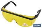 Óculos de segurança I Lente Cor amarelo I Protecção UV I EN 166 - Cofan