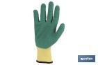 Canvas glove with latex palm | Correct adhesion and tough gloves | Ideal for manual tasks | Comfortable and adjustable gloves - Cofan