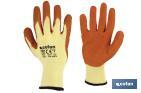 CANVAS GLOVE WITH LATEX PALM | CORRECT ADHESION AND TOUGH GLOVES | IDEAL FOR MANUAL TASKS | COMFORTABLE AND ADJUSTABLE GLOVES