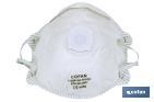 Set of 2 FFP2 (D) face masks | Disposable face mask | With exhalation valve | Filtering efficiency over 94% - Cofan