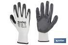 Guantes 100 % de poliéster | Impregnados para mayor seguridad | Flexibles | Protección y confort | Sin costuras - Cofan