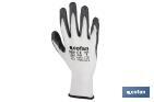 100% polyester gloves | Impregnated glove for added safety | Flexible gloves | Comfort and protection | Seamless gloves - Cofan