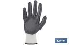 100% polyester gloves | Impregnated glove for added safety | Flexible gloves | Comfort and protection | Seamless gloves - Cofan