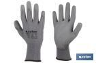 Gants 100 % en polyester | Imprégnés pour une plus grande sécurité | Flexibles | Protection et confort | Sans coutures - Cofan