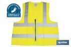 Gilet jaune de haute visibilité I Avec fermeture éclair I Plusieurs tailles disponibles - Cofan