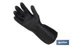 Gants en néoprène noir | Idéaux pour le contact avec les acides y détergents | Parfaits pour la métallurgie et la mécanique - Cofan