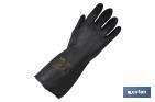 Black neoprene glove | Ideal for contact with acids and detergents | Perfect for metallurgy and mechanics - Cofan