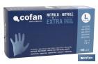 Boîte de 100 unités de gants en nitrile | Placement ambidextre | Non poudrés | Extra forts et résistants - Cofan