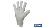 Adjustable reinforced grain leather gloves | Excellent grip and protection | Comfortable and tough gloves - Cofan