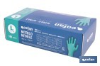 Caja de 100 guantes de nitrilo desechables de color verde, sin polvo, de alta resistencia y protección profesional | Disponible en diferentes tallas - Cofan