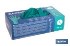 Caja de 100 guantes de nitrilo desechables de color verde, sin polvo, de alta resistencia y protección profesional | Disponible en diferentes tallas - Cofan