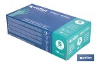 Caja de 100 guantes de nitrilo desechables de color verde, sin polvo, de alta resistencia y protección profesional | Disponible en diferentes tallas - Cofan