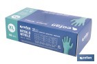 Caja de 100 guantes de nitrilo desechables de color verde, sin polvo, de alta resistencia y protección profesional | Disponible en diferentes tallas - Cofan