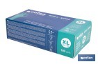 Caja de 100 guantes de nitrilo desechables de color verde, sin polvo, de alta resistencia y protección profesional | Disponible en diferentes tallas - Cofan