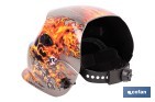 Casco de soldadura automático Fire Skull | Solar, oscurecimiento automático DIN 9-13 | Adecuado para soldadura tipo ARC, MIG, MAG y TIG - Cofan