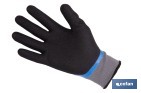 Double-dipped sandy blue nitrile-coated gloves | Colour: Blue | Maximum grip in dry, wet and oily conditions | En 388-2131X | Available from size 6 to 11 - Cofan