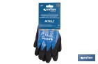 Double-dipped sandy blue nitrile-coated gloves | Colour: Blue | Maximum grip in dry, wet and oily conditions | En 388-2131X | Available from size 6 to 11 - Cofan