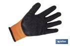 Guantes de protección naranja flúor con látex térmico | Protección mecánica y aislamiento térmico | EN 388 – EN 511 | Disponibles desde la talla 7 hasta la 11 - Cofan