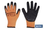 Guantes de protección naranja flúor con látex térmico | Protección mecánica y aislamiento térmico | EN 388 – EN 511 | Disponibles desde la talla 7 hasta la 11 - Cofan