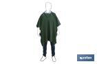 PONCHO DE PLUIE VERT PVC/POLYESTER - TAILLE UNIQUE