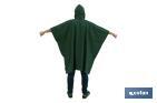 Rain Poncho | Green | PVC/Polyester | One size fits all | Rain Coat - Cofan