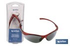 BLISTER ÓCULOS DE SEGURANÇA ANATÓMICOS | UNE-EN 166 F | MODELO ROJA | LENTES DE PROTEÇÃO RAIOS UV