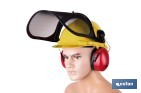 Kit forestal 4 en 1: casco con protección de rostro y oídos. Protección triple certificada. - Cofan