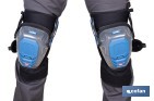 Rodilleras de gel estabilizadoras para trabajo | Protección y confort para construcción, agricultura y bricolaje | Pack de 2 rodilleras negras y azules - Cofan