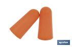 Blister de bouchons de protection auditive | Pack de 10 unités | Bouchons jetables de couleur orange - Cofan