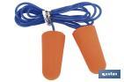 Safety earplugs | Pack of 50 or 10 pieces | Disposable corded orange earplugs - Cofan