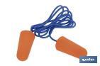 Safety earplugs | Pack of 50 or 10 pieces | Disposable corded orange earplugs - Cofan