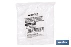 Disposable white gown | Material polypropylene | Colour: white | Hook and loop fastener and elastic cuffs | One size fits all - Cofan