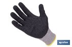 Guantes mecánicos anticorte con recubrimiento de látex rugoso | Conforme con EN 388:2016 | Disponible desde la talla 6 hasta la 10 - Cofan