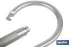 Gancho con bloqueo automático | Mosquetón de alta resistencia y seguridad | Material: acero | Resistencia: 23 kN | Apertura: 59 mm - Cofan