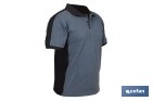 POLO DE TRABAJO MODELO BALDER EN GRIS OSCURO Y NEGRO | CÓMODO Y TRANSPIRABLE CON CIERRE DE 3 BOTONES | MATERIALES: 95 % ALGODÓN Y 5 % ELASTANO | DISPONIBLE DESDE LA TALLA S HASTA LA XXXL