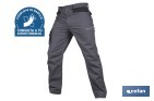PANTALON DE TRAVAIL MODÈLE HEIMDALL GRIS FONCÉ ET NOIR | ÉLASTIQUE, RENFORCÉ AVEC PLUSIEURS POCHES | MATÉRIAUX : 65 % POLYESTER, 32 % COTON | DISPONIBLE DANS UNE LARGE GAMME DE TAILLES