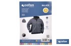 Work Fleece Jacket | Walker Model | Composition: 100% polyester | Grey/Black - Cofan