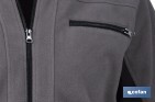 Work Fleece Jacket | Walker Model | Composition: 100% polyester | Grey/Black - Cofan