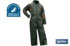 KHAKI/HAVANE COVERALL | TOURNEVIS MODEL | FOR CHILDREN | WITH TWO ZIP FASTENERS