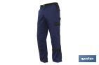 WORK TROUSERS | FLEXIBLE | JANO MODEL | SLIM FIT | COMPOSITION: 97.76% COTTON AND 2.24% ELASTANE | COLOUR: NAVY BLUE/BLACK