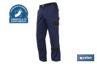 WORK TROUSERS | FLEXIBLE | JANO MODEL | SLIM FIT | COMPOSITION: 97.76% COTTON AND 2.24% ELASTANE | COLOUR: NAVY BLUE/BLACK