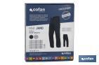 Work Trousers | Flexible | Jano Model | Regular Fit | Composition: 97.76% Cotton and 2.24% Elastane | Colour: Navy Blue/Black - Cofan