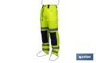 High visibility trousers | Available sizes from S to XXXL | Yellow and navy blue - Cofan